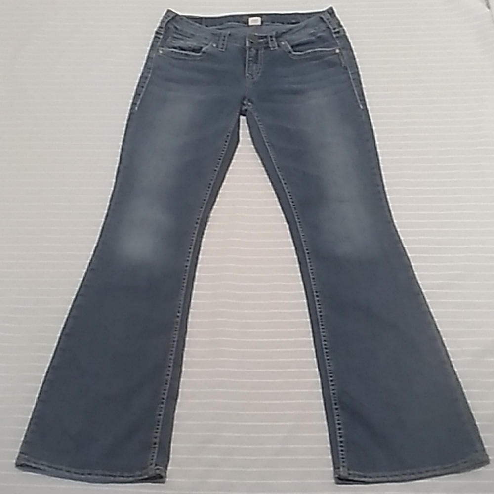 Silver Aiko Women Wide Leg Blue Jeans